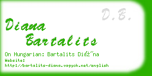 diana bartalits business card